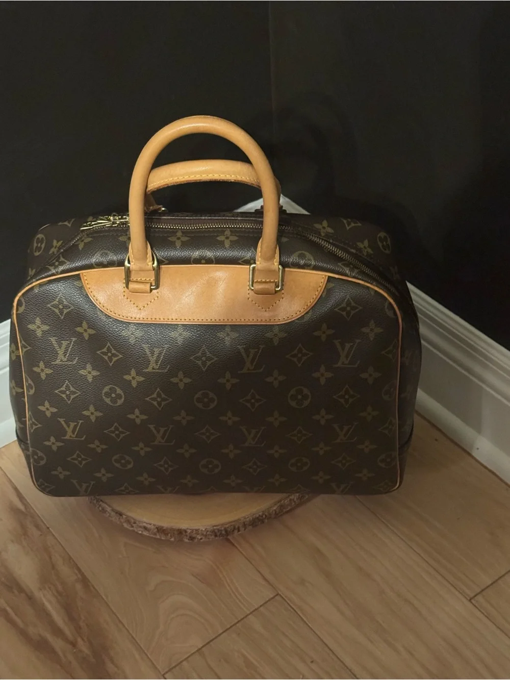 Louis Vuitton Deauvulle Brown Monogram Canvas Top-Handle Bag